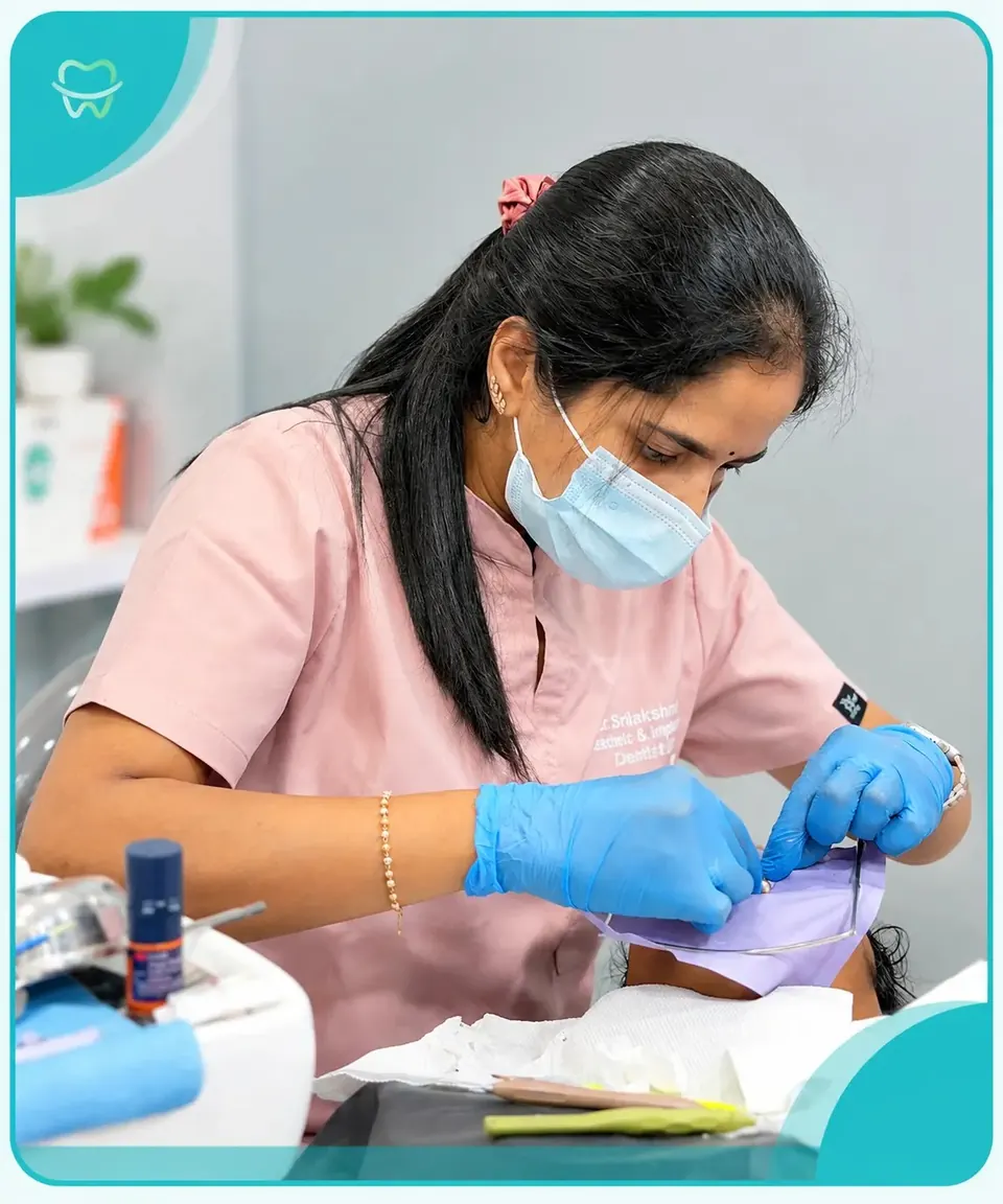 Dr. Srilakshmi Champati providing dental care in Hyderabad
